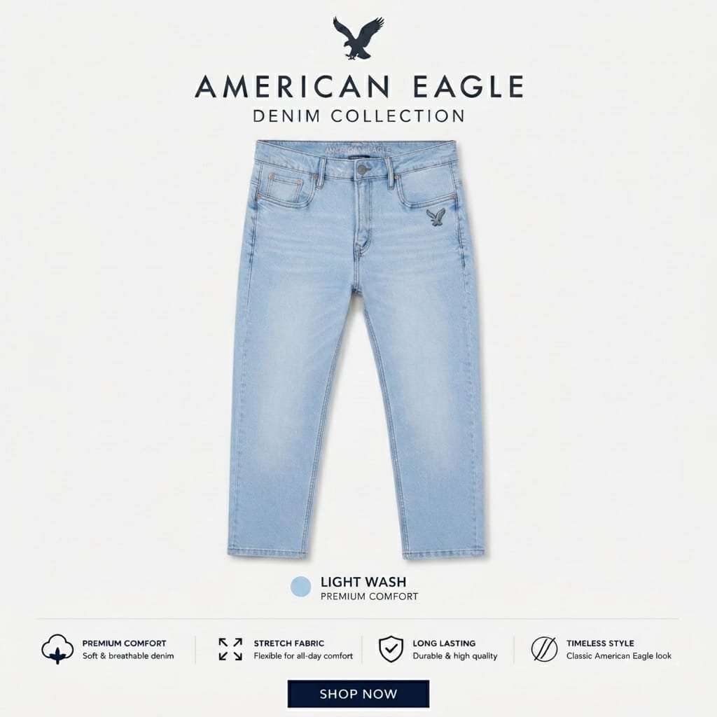 American Eagle Light Blue Denim